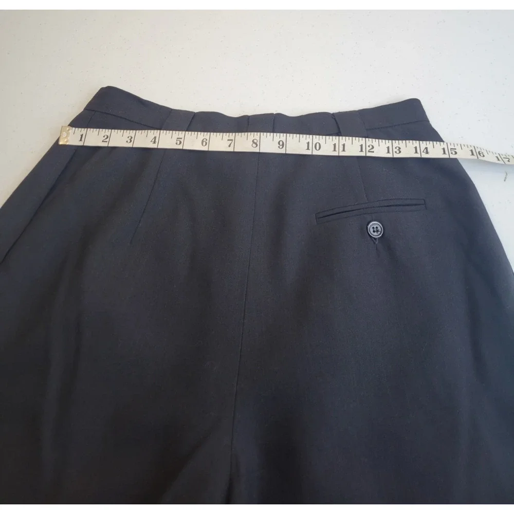 Vintage J. H. Collectibles Black Chino Lined Pleated Shorts 80s 90s‎ Women's 10P